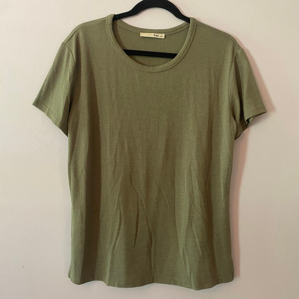 Wilfred Free Forest Green Crewneck Tee T-Shirt Stretch Lounge Women size Medium